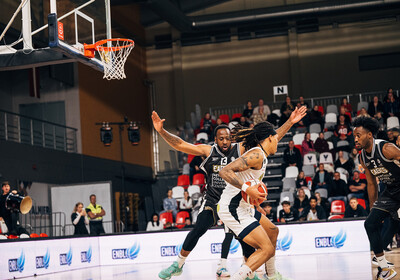 ENBL: VALMIERA GLASS VIA - Newcastle Eagles. Foto: Mareks Blūzmanis