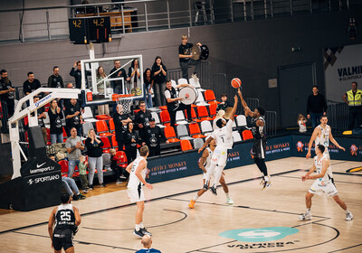 ENBL: VALMIERA GLASS VIA - Newcastle Eagles. Foto: Mareks Blūzmanis