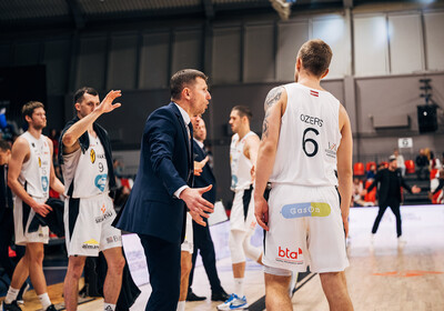 ENBL: VALMIERA GLASS VIA - Newcastle Eagles. Foto: Mareks Blūzmanis