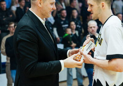 Latvijas Basketbola Užavas kausa fināls: VALMIERA GLASS VIA : BK Ventspils (21.02.2026.) Foto: Nauris Slokenbergs, Mārtiņš Goldbergs